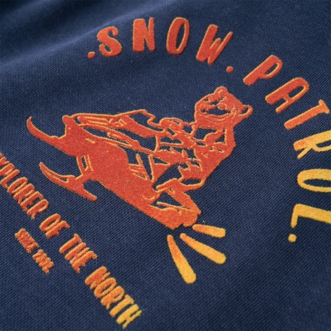 Bluza dziecięca z kapturem, granatowy melanż i pomarańcz, 140 Lumarko!