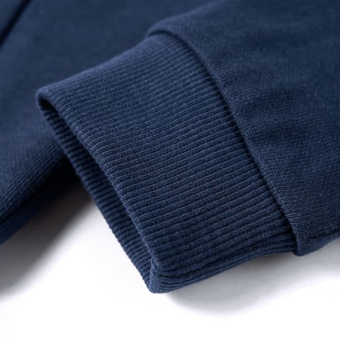 Bluza dziecięca z kapturem, granatowy melanż i pomarańcz, 140 Lumarko!
