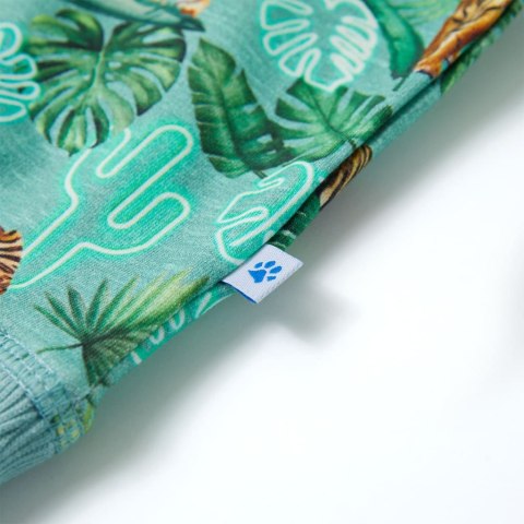 Bluza dziecięca w kwiaty i tygrysy, jasnozielony melanż, 116 Lumarko!