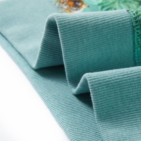 Bluza dziecięca w kwiaty i tygrysy, jasnozielony melanż, 116 Lumarko!
