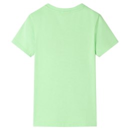 Koszulka dziecięca z krótkimi rękawami, neonowy zielony, 116 Lumarko!