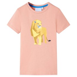 Koszulka dziecięca z lwem, jasny pomarańcz, 104 Lumarko!
