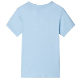 Koszulka dziecięca z nadrukiem rekina, jasnoniebieska, 116 Lumarko!