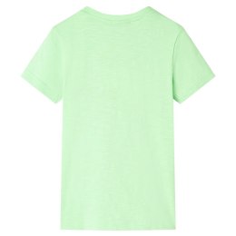 Koszulka dziecięca z rekinem, neonowa zieleń, 104 Lumarko!