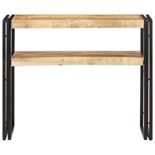 Stolik typu konsola, 90 x 30 x 75 cm, surowe drewno mango Lumarko!