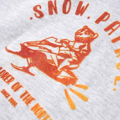 Bluza dziecięca z kapturem, szary melanż i pomarańcz, 116 Lumarko!