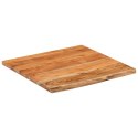 Blat biurka, 80x80x2,5 cm, drewno akacjowe, naturalna krawędź Lumarko!