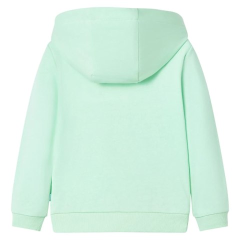 Bluza dziecięca z kapturem i zapięciem na zamek, jasna zieleń, 92 Lumarko!