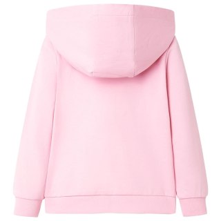 Bluza dziecięca z kapturem i zapięciem na zamek, różowa, 92 Lumarko!