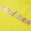 Koszulka dziecięca, półrękawki, cekinowy napis, jaskrawożółta, 116 Lumarko!