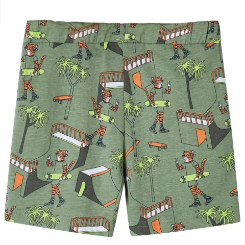 Piżama dziecięca z krótkimi rękawami, jasne khaki, 104 Lumarko!