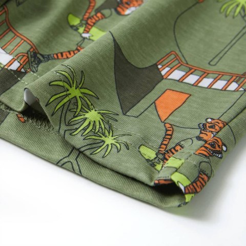 Piżama dziecięca z krótkimi rękawami, jasne khaki, 104 Lumarko!