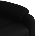 Elektryczny fotel rozkładany, czarny, obity sztuczną skórą Lumarko!