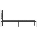 Metalowa rama łóżka z wezgłowiem, czarna, 75x190 cm Lumarko!