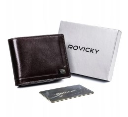 Skórzany, rozbudowany portfel męski RFID — Rovicky Lumarko!