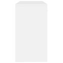 Biurko z szufladą i szafką, białe z połyskiem, 100x40x73 cm Lumarko!