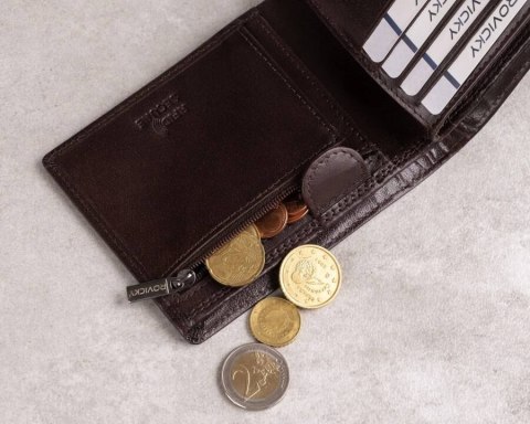 Klasyczny, elegancki portfel męski ze skóry naturalnej - Rovicky Lumarko!