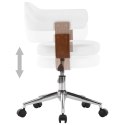 Krzesła obrotowe, 2 szt., białe, gięte drewno i sztuczna skóra Lumarko!