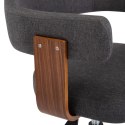 Krzesła stołowe, 2 szt., szare, gięte drewno i tkanina Lumarko!