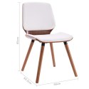 Krzesła stołowe, 6 szt., białe, sztuczna skóra Lumarko!