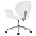 Obrotowe krzesła stołowe, 4 szt., białe, sztuczna skóra Lumarko!