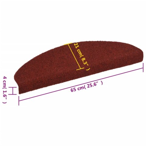  Samoprzylepne nakładki na schody, 15 szt., 65x21x4 cm, czerwone Lumarko!