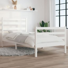 Rama łóżka, biała, lite drewno sosnowe, 100 x 200 cm Lumarko!