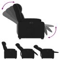 Rozkładany fotel pionizujący, elektryczny, czarny, ekoskóra Lumarko!