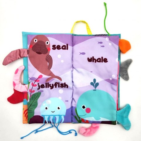 WOOPIE Książeczka z Ogonkami Zwierząt Morskich Materiałowa Lumarko!