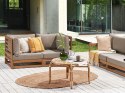 Sofa ogrodowa z certyfikowanego drewna 2-osobowa jasna TRANI Lumarko!