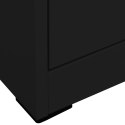 Szafka kartotekowa, czarna, 90x46x134 cm, stalowa Lumarko!