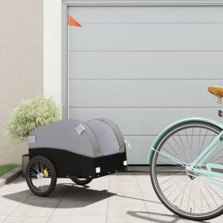 Przyczepka rowerowa, czarno-szara, 30 kg, żelazo Lumarko!