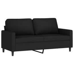 Sofa 2-osobowa, czarna, 140 cm, tapicerowana aksamitem Lumarko!