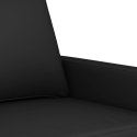 Sofa 2-osobowa, czarna, 140 cm, tapicerowana aksamitem Lumarko!