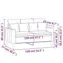 Sofa 2-osobowa, żółta, 120 cm, tapicerowana aksamitem Lumarko!