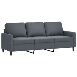 Sofa 3-osobowa, ciemnoszara, 180 cm, obita aksamitem Lumarko!