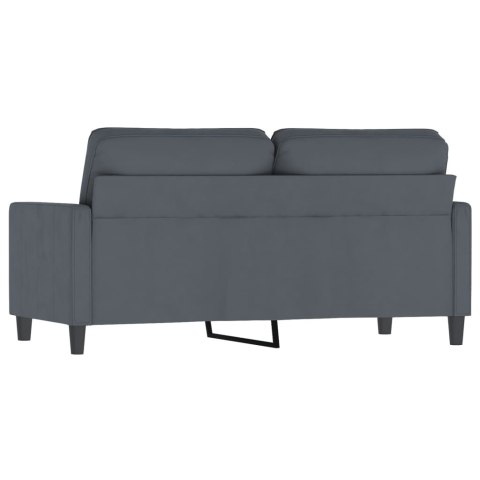 Sofa 2-osobowa, ciemnoszary, 140 cm, tapicerowana aksamitem Lumarko!