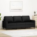 Sofa 3-osobowa, czarny, 180 cm, tapicerowana aksamitem Lumarko!