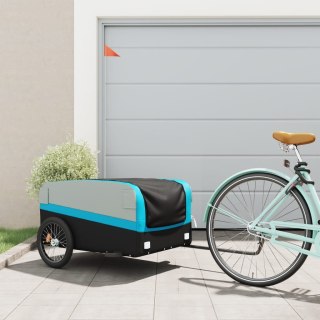 Przyczepka rowerowa, czarno-niebieska, 45 kg, żelazo Lumarko!