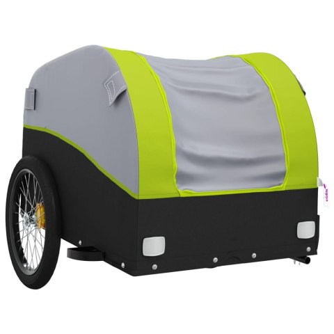 Przyczepka rowerowa, czarno-zielona, 45 kg, żelazo Lumarko!