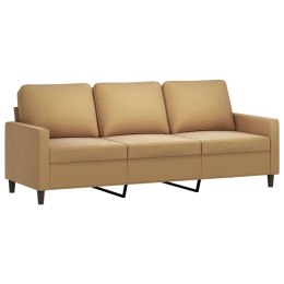 Sofa 3-osobowa, brązowa, 180 cm, tapicerowana aksamitem Lumarko!