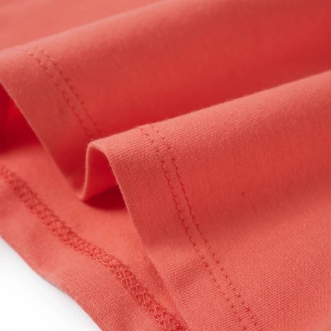 Koszulka dziecięca, z falbankami, koralowa, 104 Lumarko! #