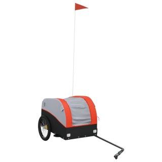 Przyczepka rowerowa, czarno-pomarańczowa, 30 kg, żelazo Lumarko!