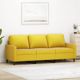 Sofa 3-osobowa, żółty, 180 cm, tapicerowana aksamitem Lumarko!
