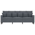 Sofa 3-osobowa, ciemnoszara, 180 cm, obita aksamitem Lumarko!