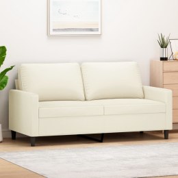 Sofa 2-osobowa, kremowy, 140 cm, tapicerowana aksamitem Lumarko!