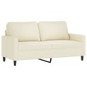 Sofa 2-osobowa, kremowy, 140 cm, tapicerowana aksamitem Lumarko!