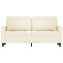 Sofa 2-osobowa, kremowy, 140 cm, tapicerowana aksamitem Lumarko!