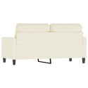 Sofa 2-osobowa, kremowy, 140 cm, tapicerowana aksamitem Lumarko!