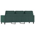 Sofa 3-osobowa, ciemnozielony, 180 cm, obita aksamitem Lumarko!